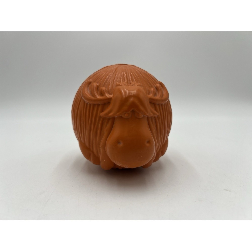Bark Box FRED THE REINDEER Super Chewer Dog Squeaker Rubber Toy Fetch Ball LARGE